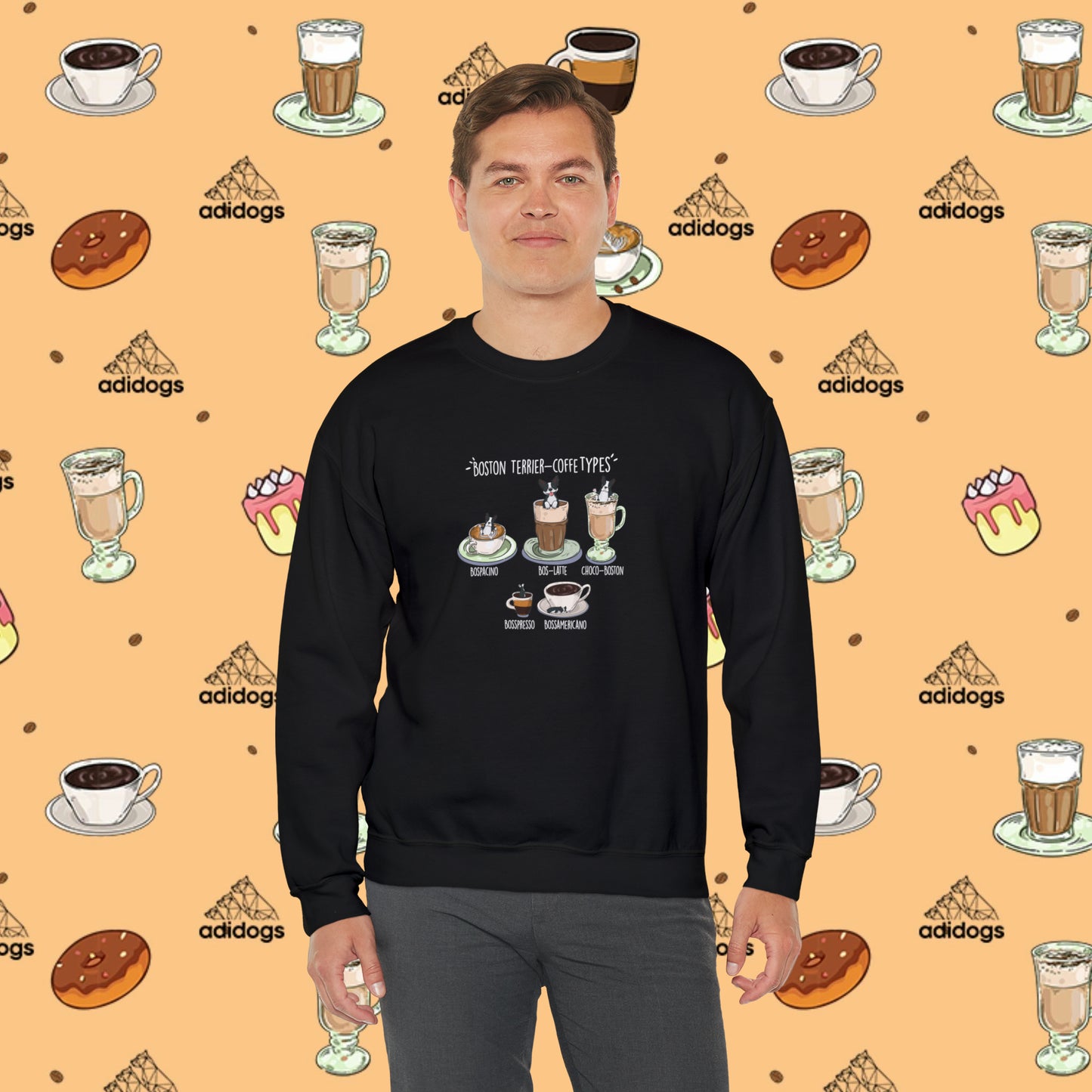 Boston Terrier Lovers Coffee Sweatshirts