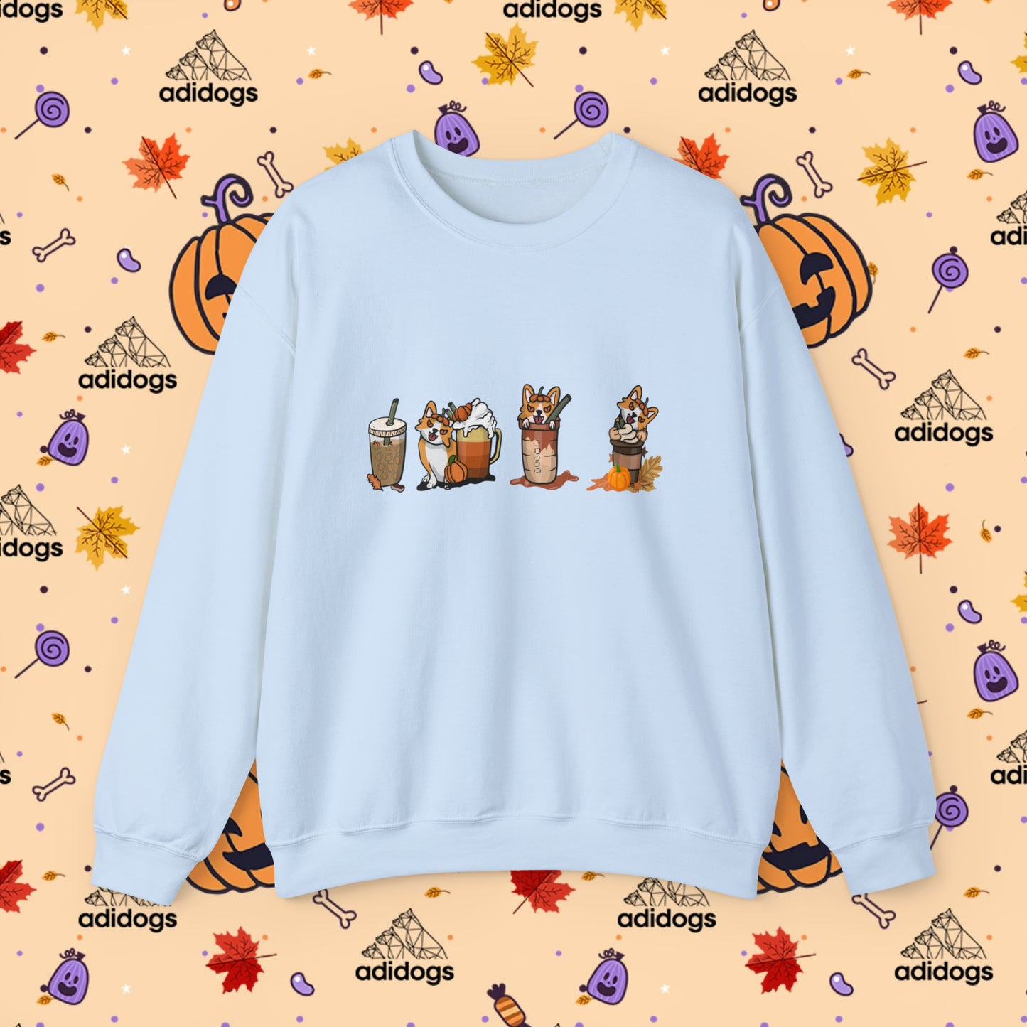 Corgi Pumpkin Spice Latte Sweatshirts