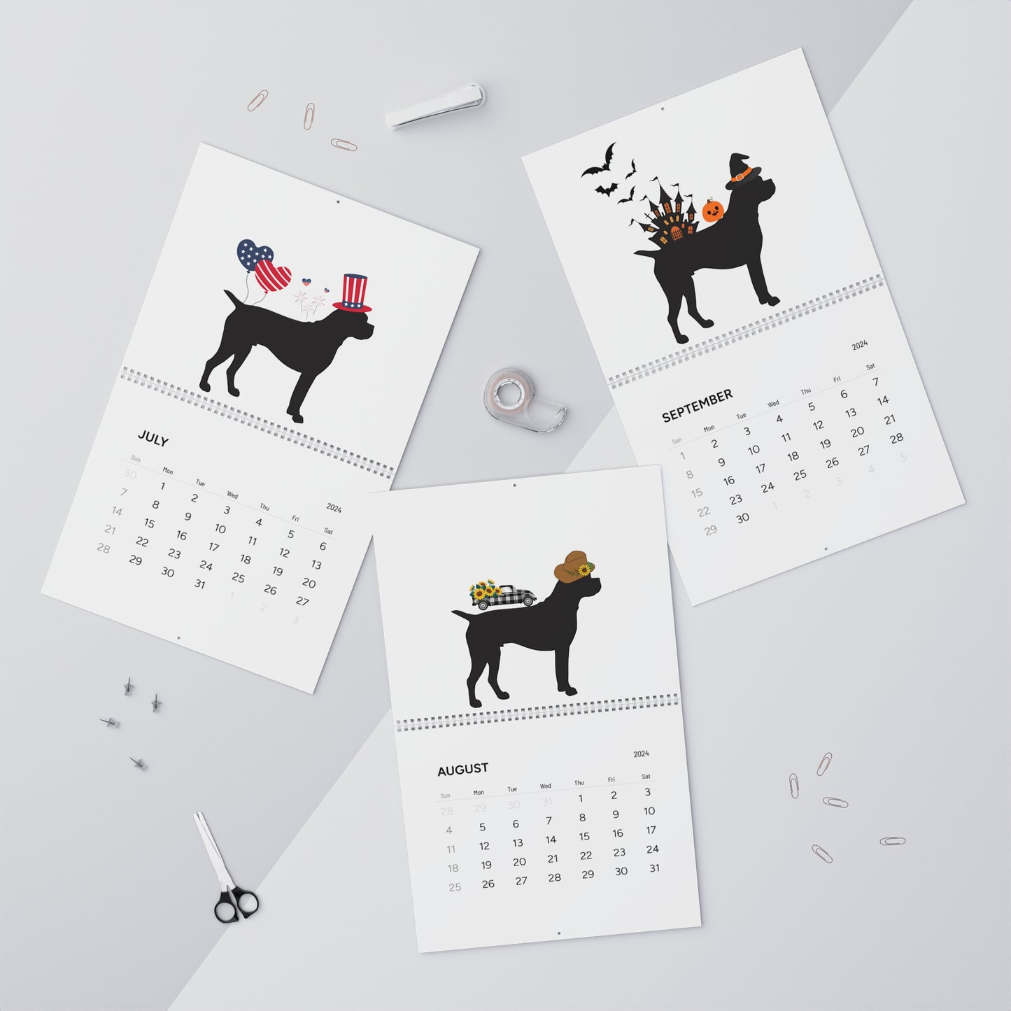 Boxer Wall Calendar 2024