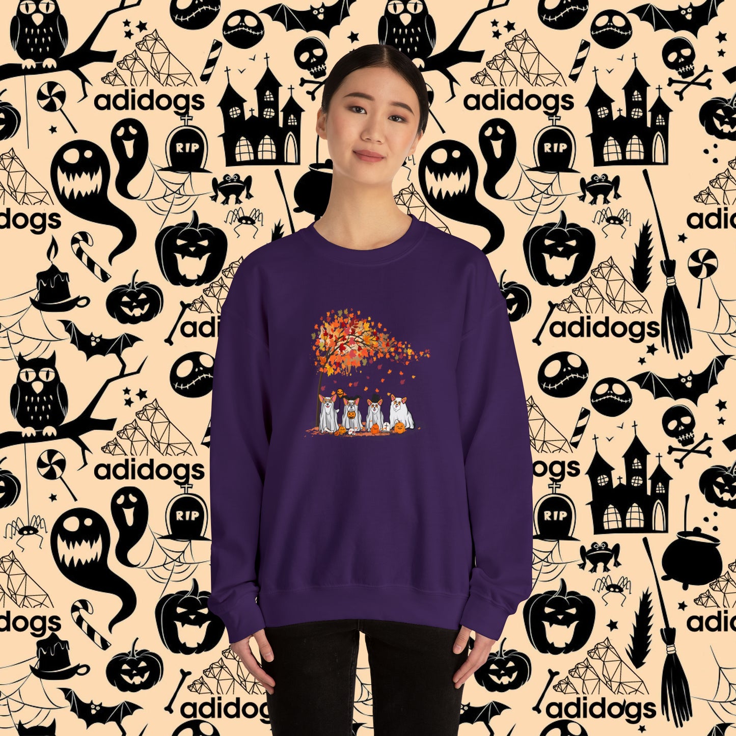 Corgi Fall Vibes Halloween Sweatshirts