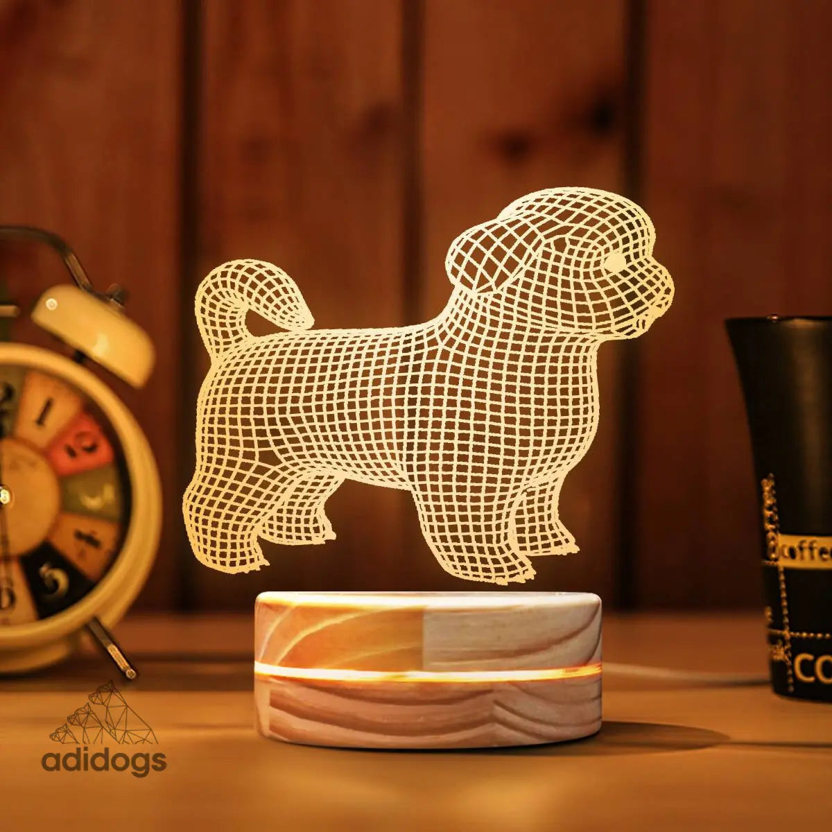 3D Shih Tzu LED Lamp