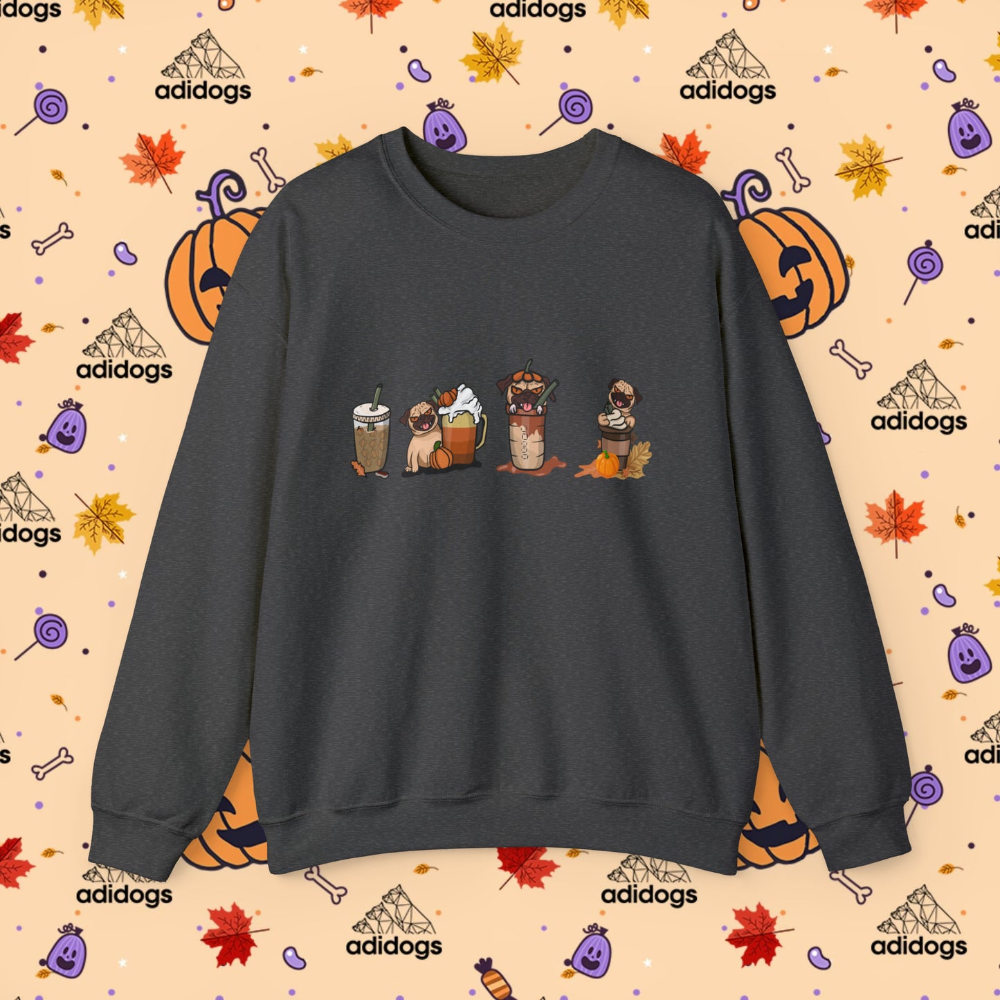 Pug Pumpkin Spice Latte Sweatshirts