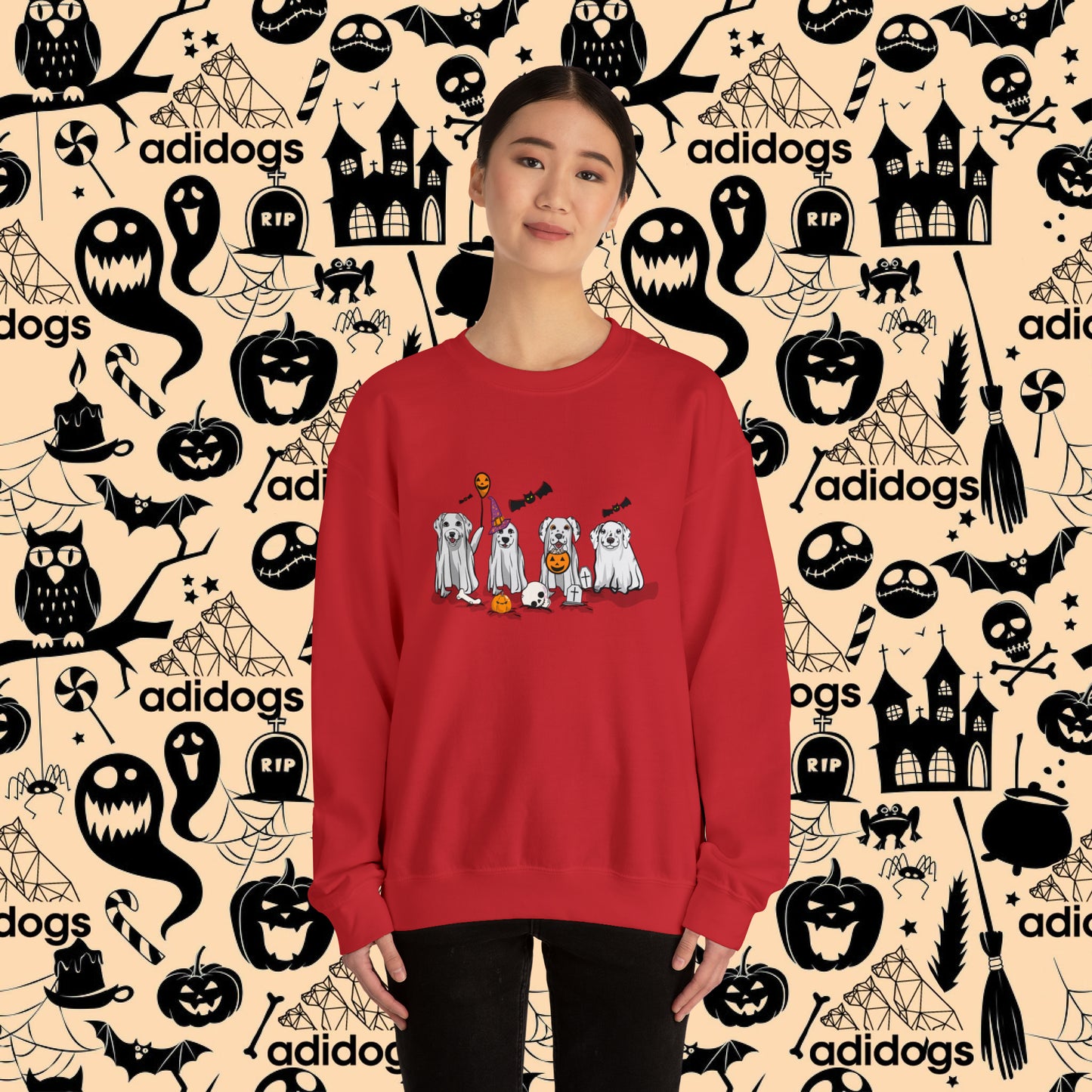 Dalmatian Boo Ghost Halloween Sweatshirts