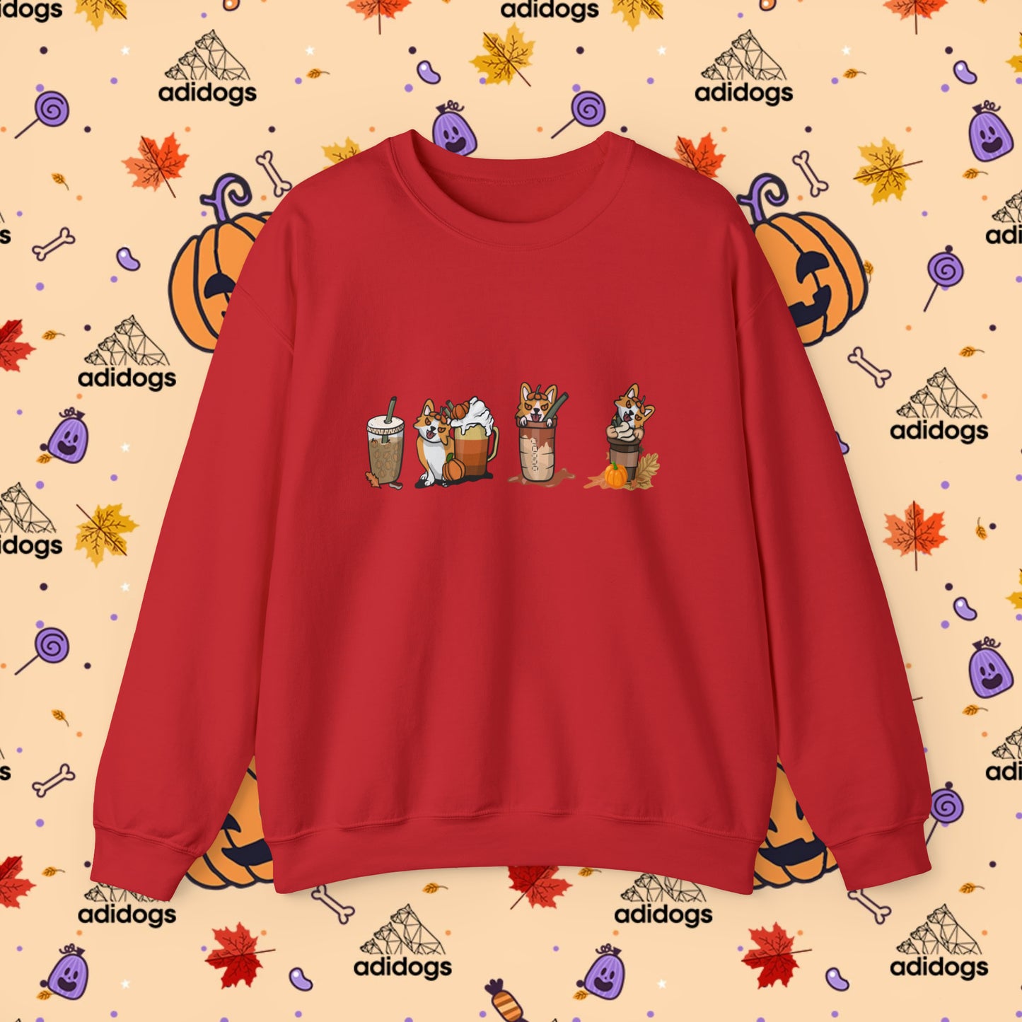 Corgi Pumpkin Spice Latte Sweatshirts