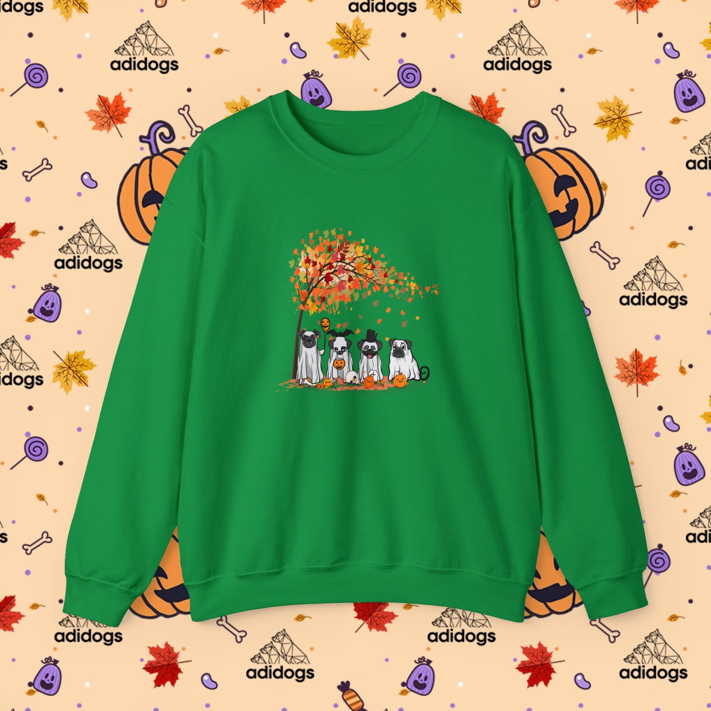 Fall Vibes Pug Halloween Sweatshirts