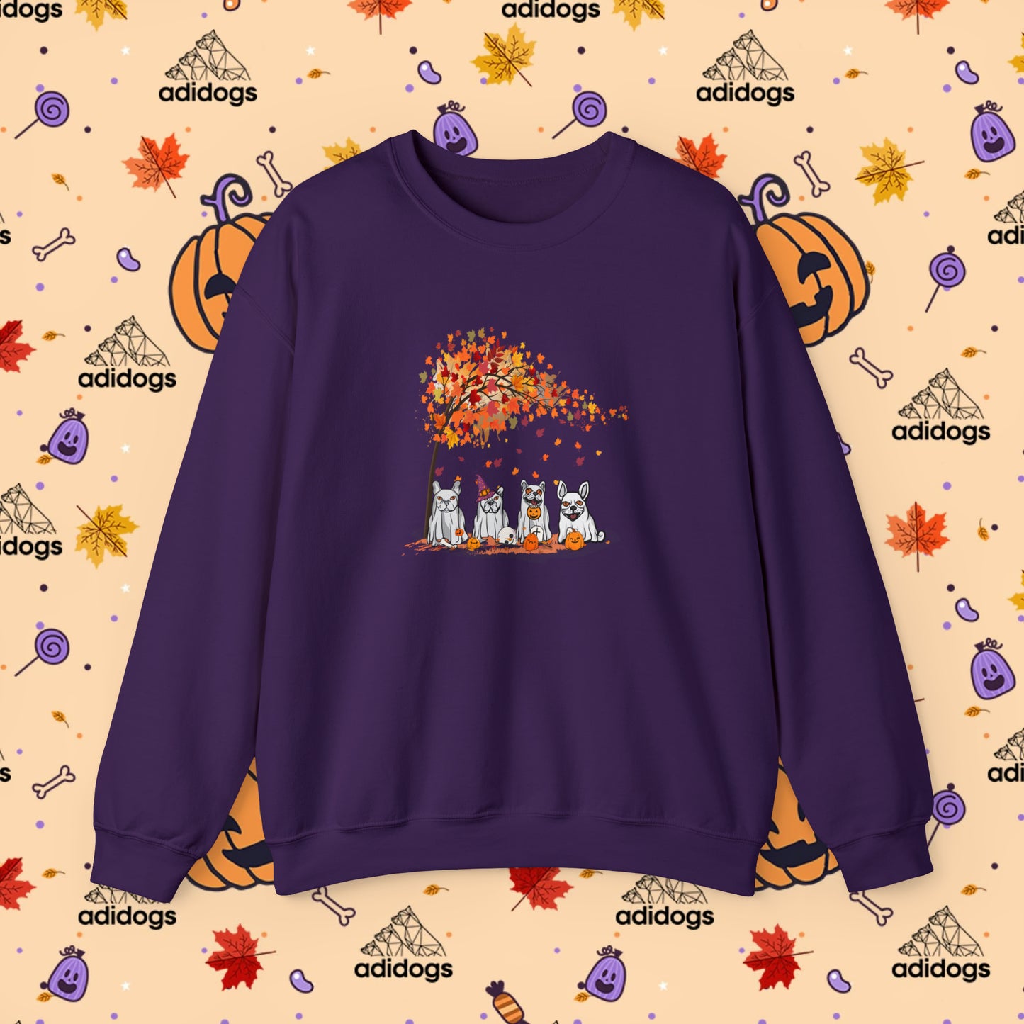 Fall Vibes Frenchie Halloween Sweatshirts