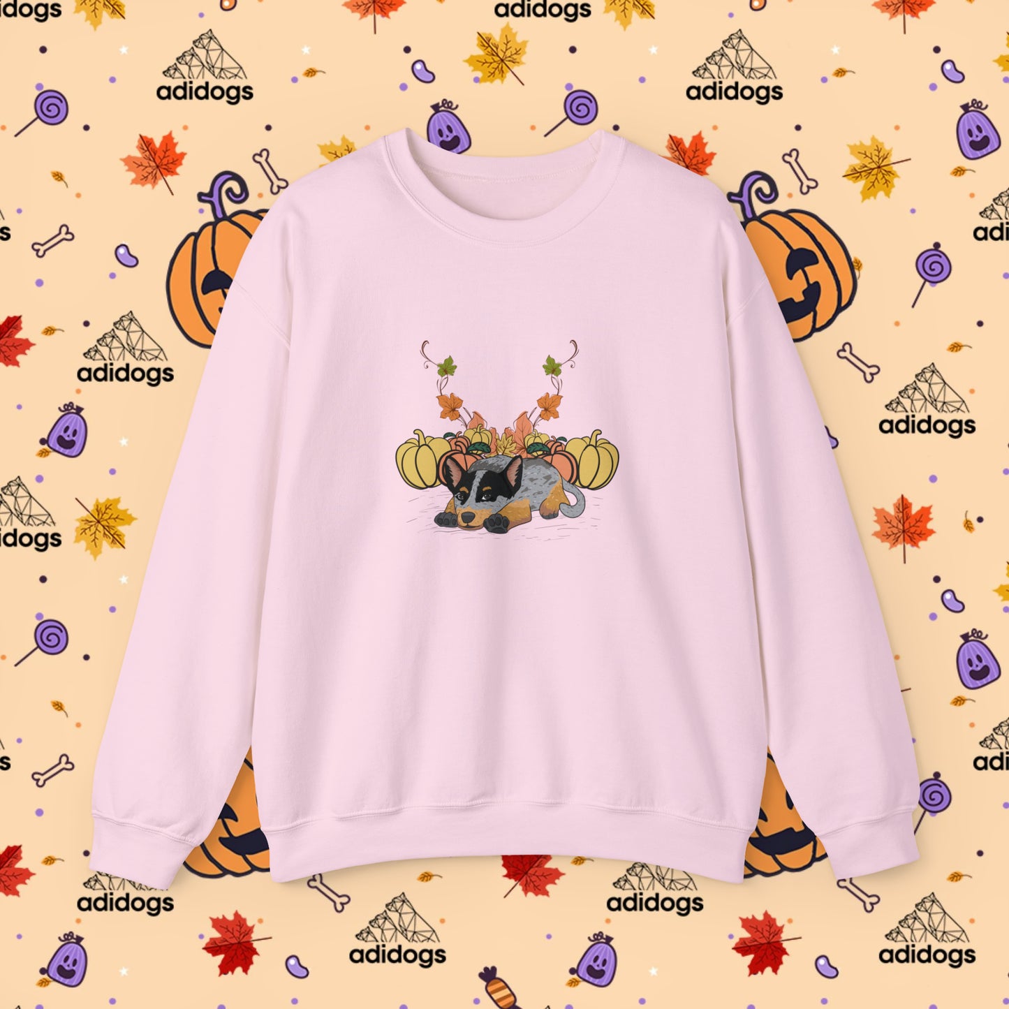 Blue Heeler Pumpkin Fall Sweatshirts