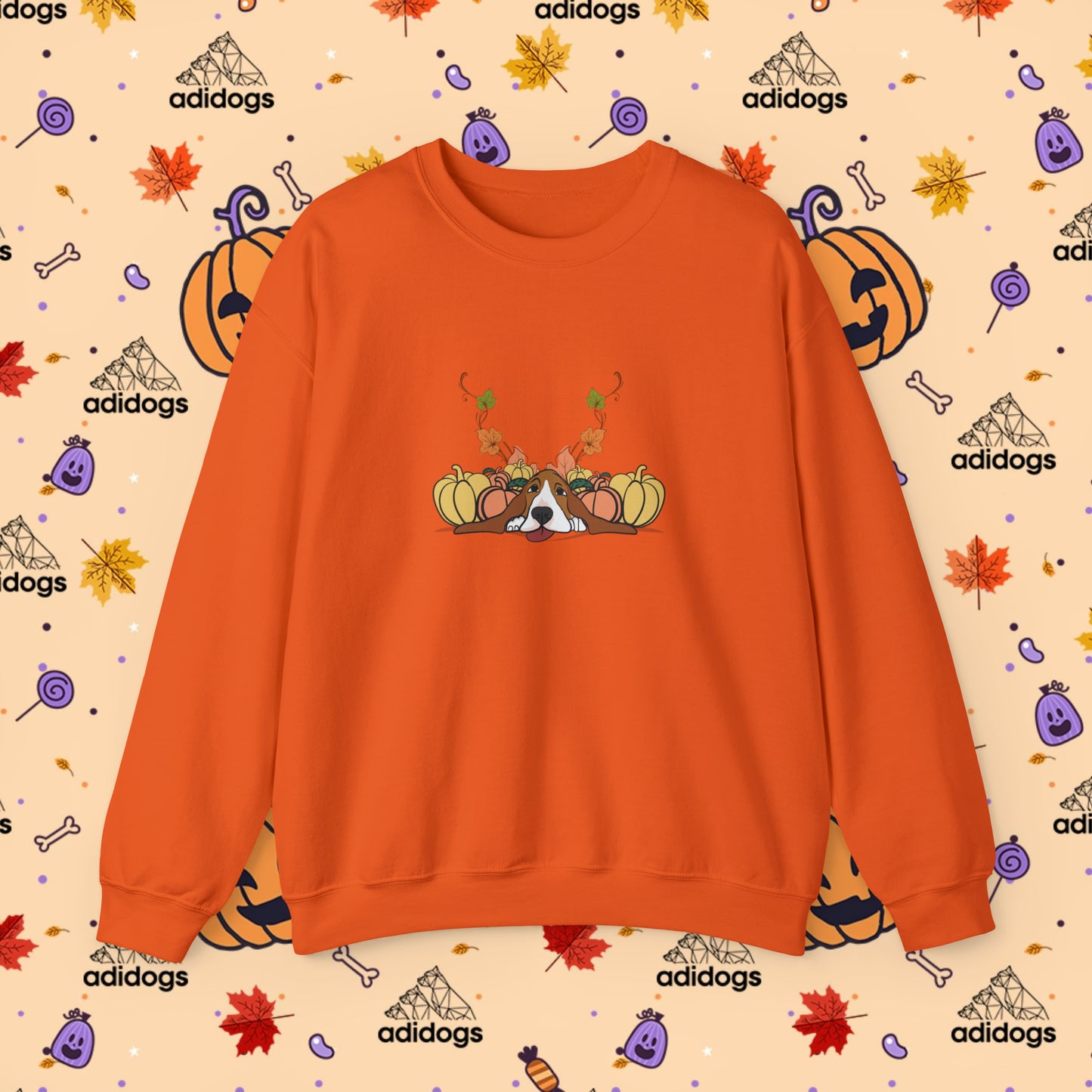 Basset Hound Pumpkin Fall Sweatshirts