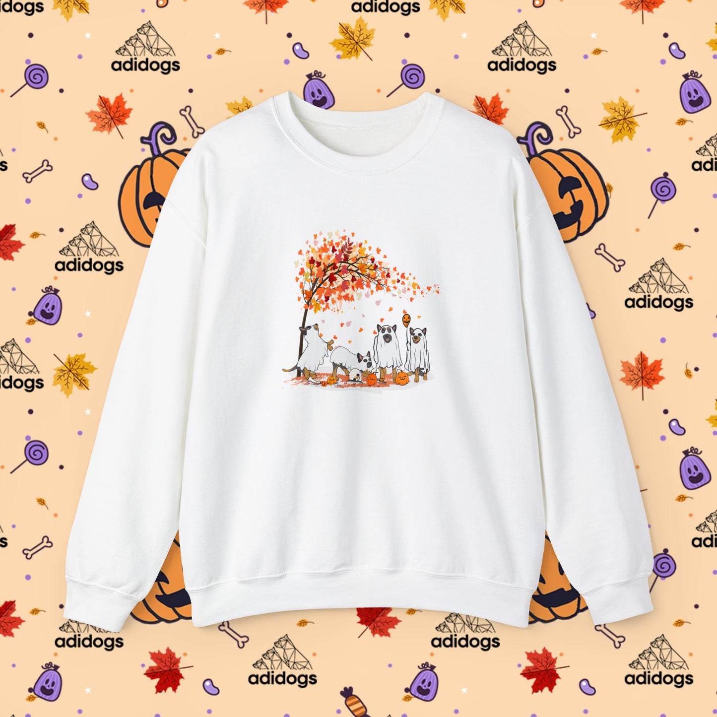 Fall Vibes Blue Heeler Halloween Sweatshirts