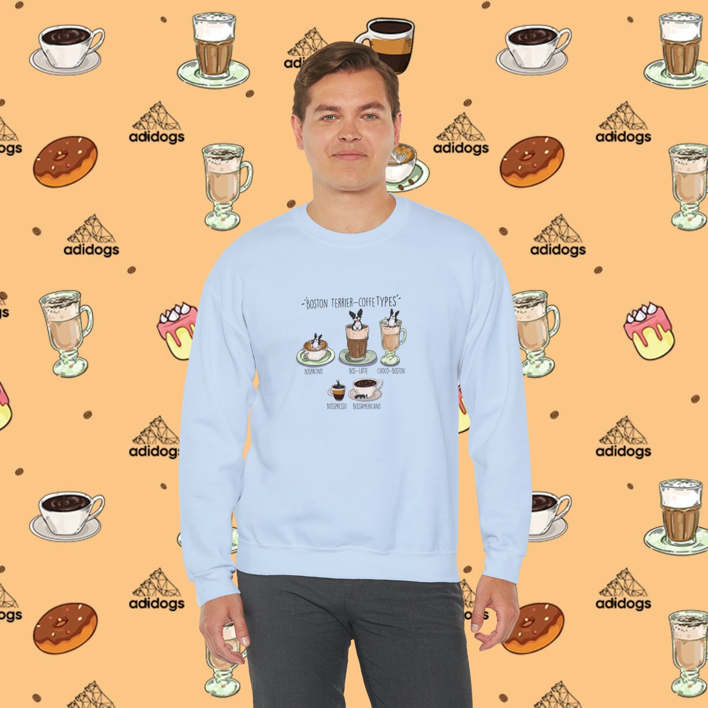 Boston Terrier Lovers Coffee Sweatshirts