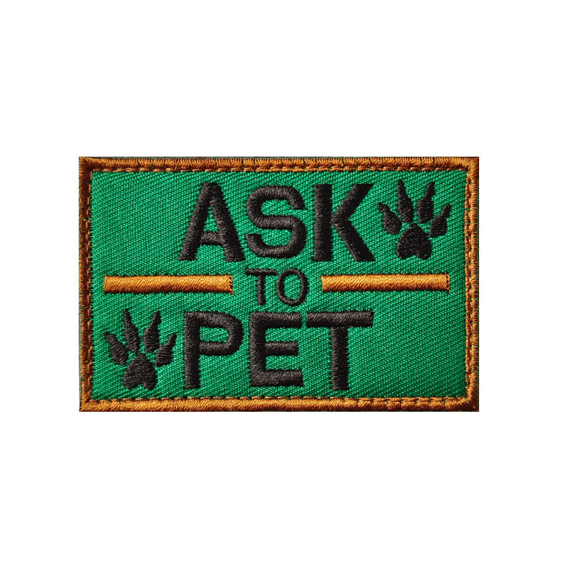 Embroidered Velcro Dog Badge