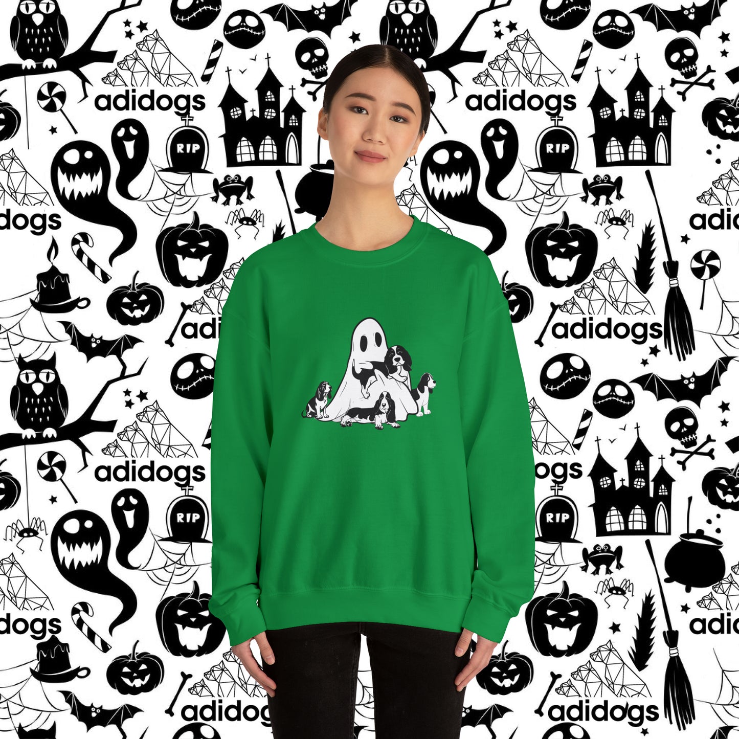 Spooky Basset Hound Sweatshirts