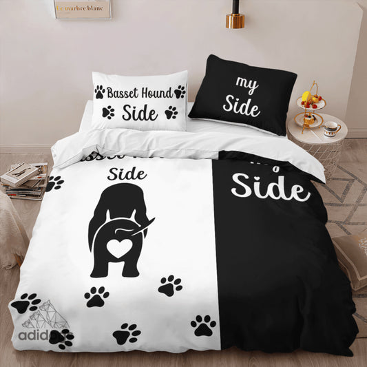 Basset Hound Side Bedding Set