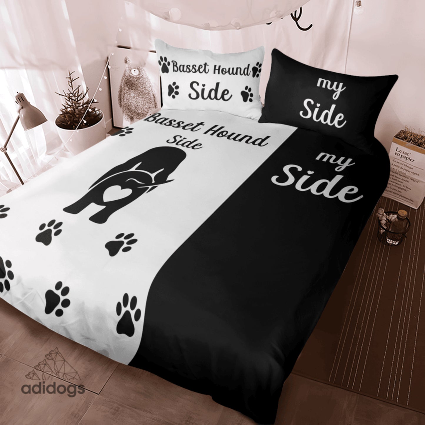 Basset Hound Side Bedding Set