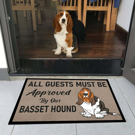 Approved By Basset Hound Doormat