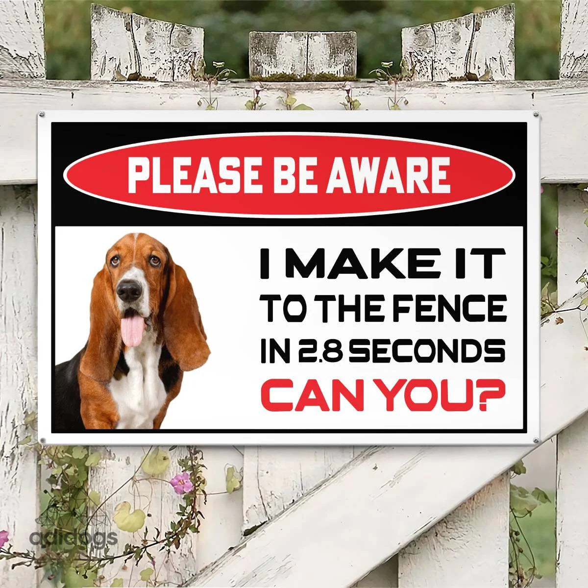 Please Be Aware of Basset Hound Sign