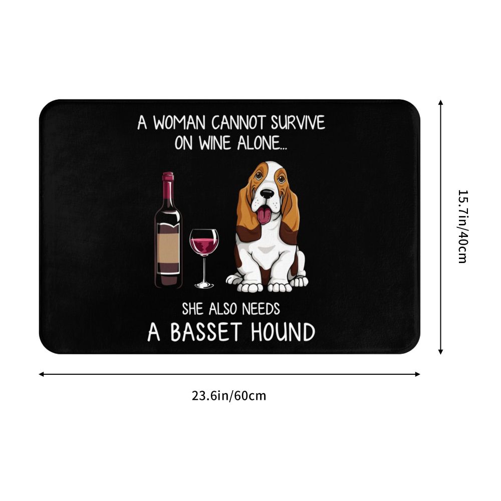 Basset Hound Wine Doormat