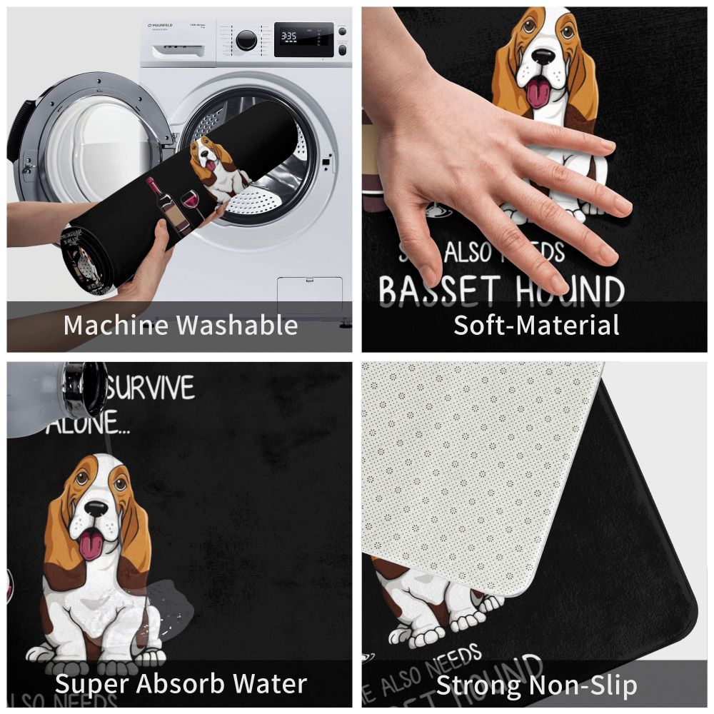 Basset Hound Wine Doormat