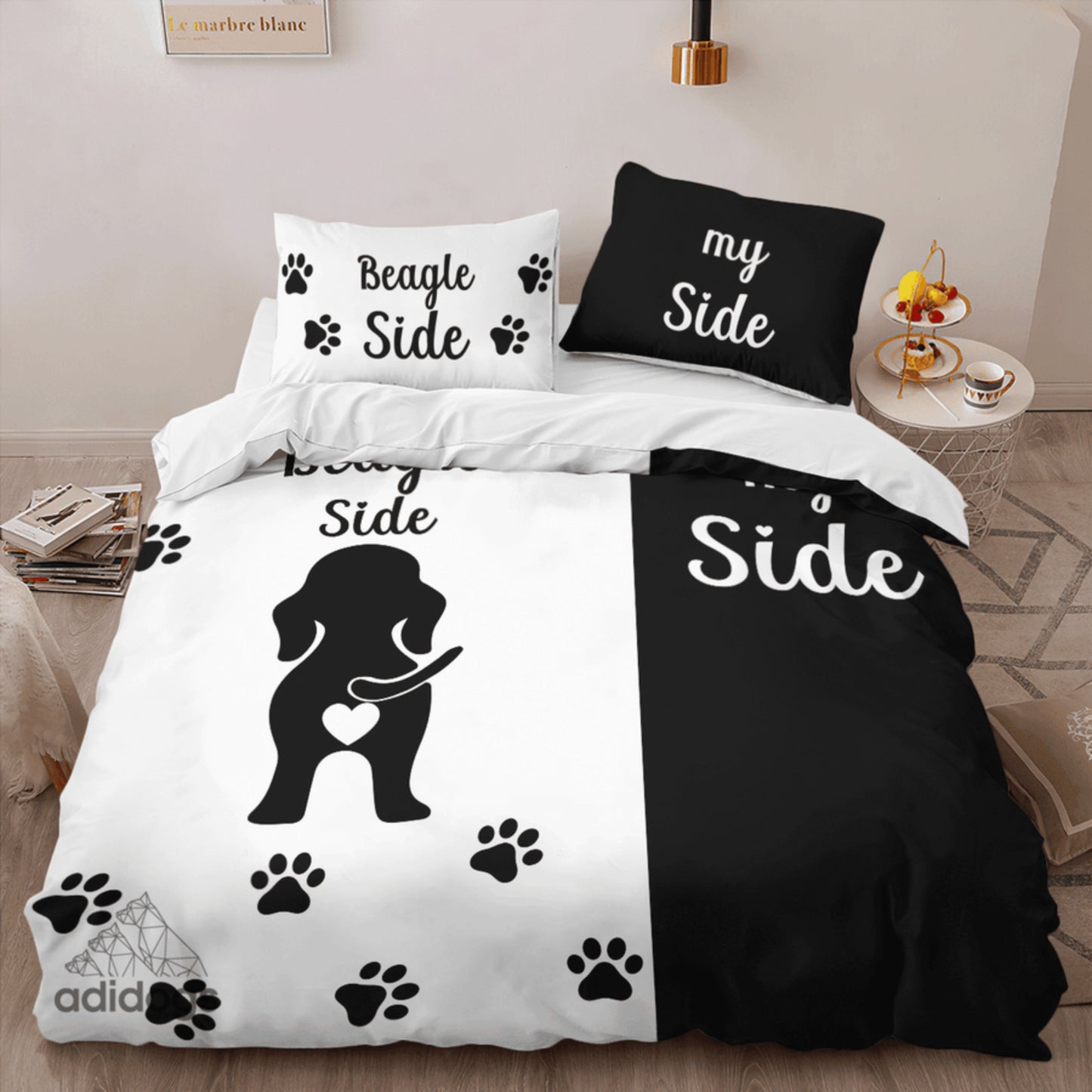 Beagle Side Bedding Set