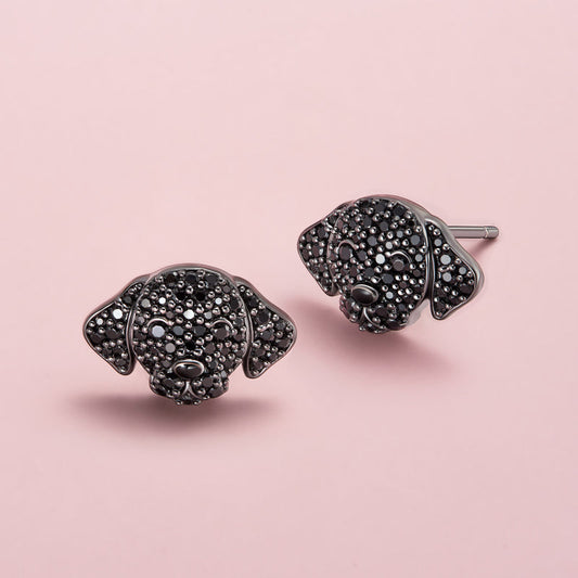 Exquisite Black Labrador Earrings