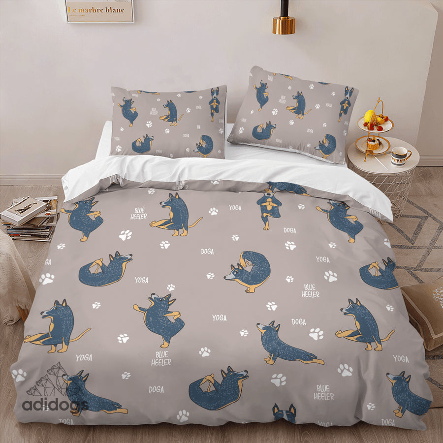 Blue Heeler Yoga Bedding Set