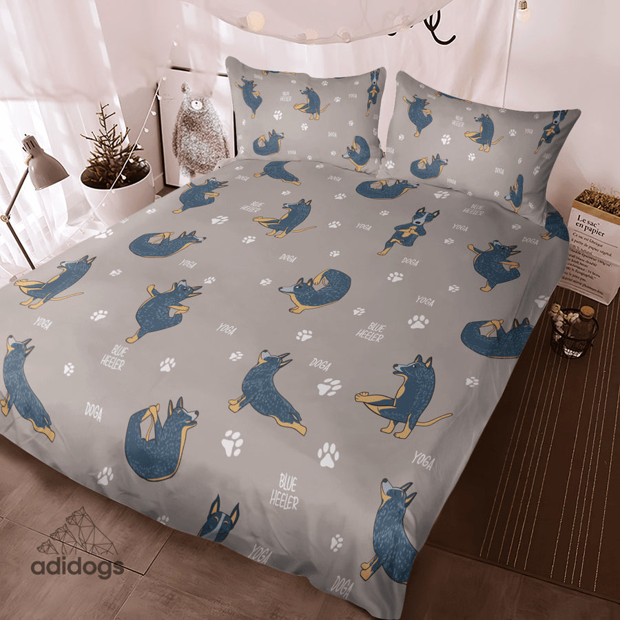 Blue Heeler Yoga Bedding Set