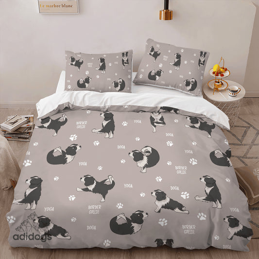 Border Collie Yoga Bedding Set