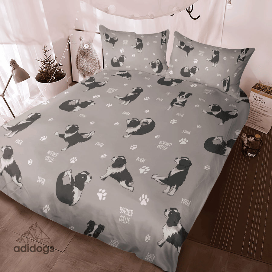 Border Collie Yoga Bedding Set