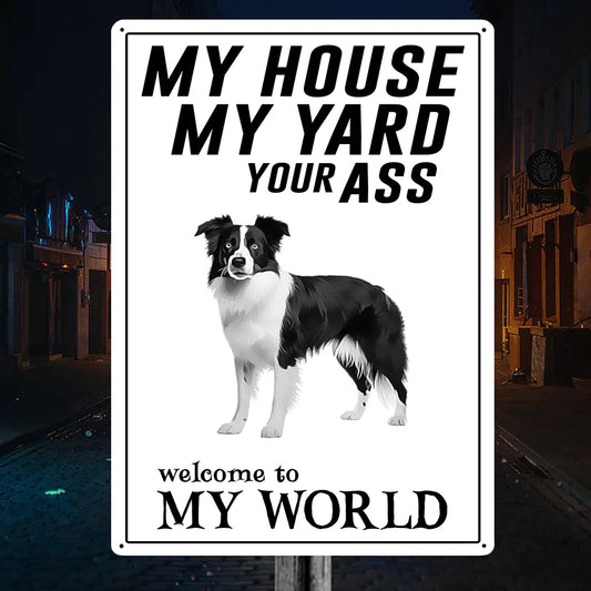 Welcome to Border Collie World Metal Sign