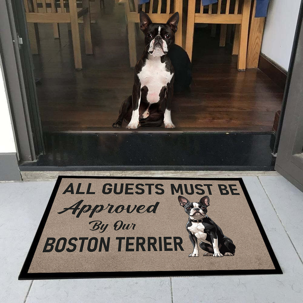 Approved By Boston Terrier Doormat