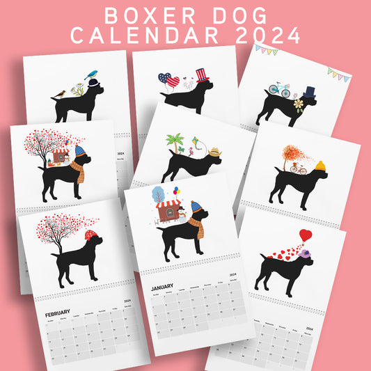 Boxer Wall Calendar 2024