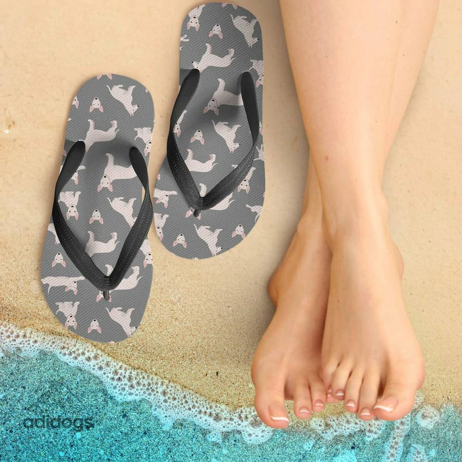 Bull Terrier Lovers Flip Flops