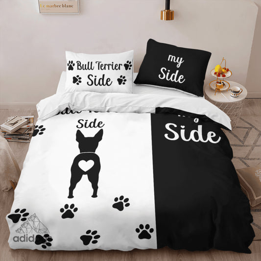 Bull Terrier Side Bedding Set