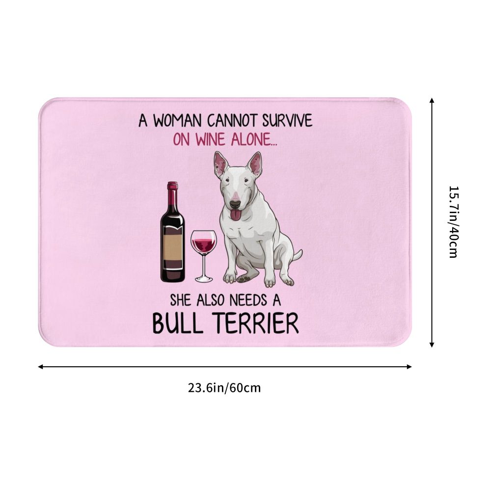 Bull Terrier Wine Doormat