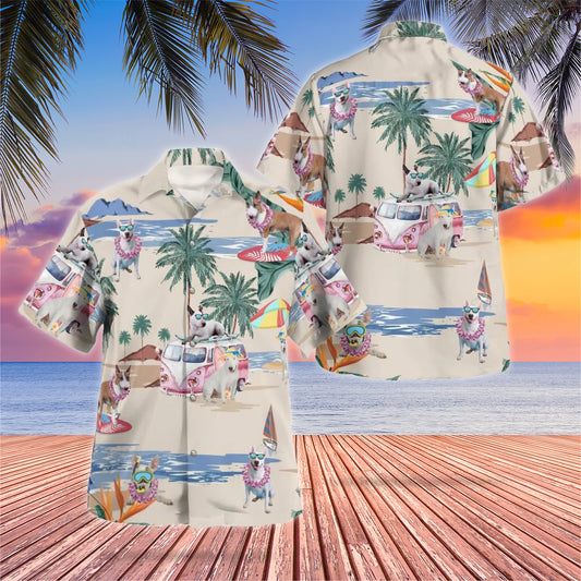 Bull Terrier Beach Hawaii Shirts