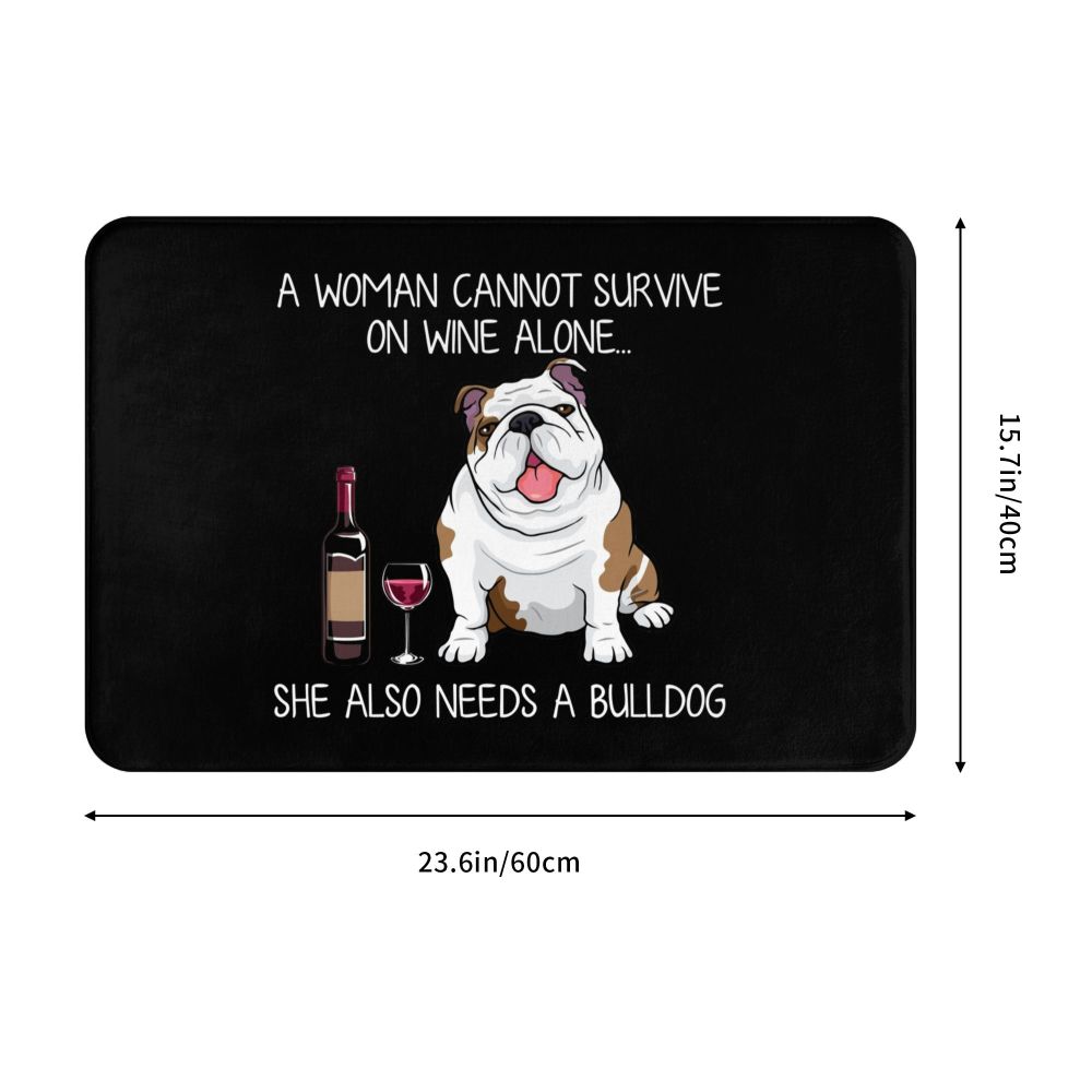 English Bulldog Wine Doormat