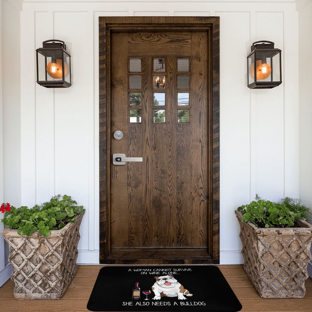 English Bulldog Wine Doormat