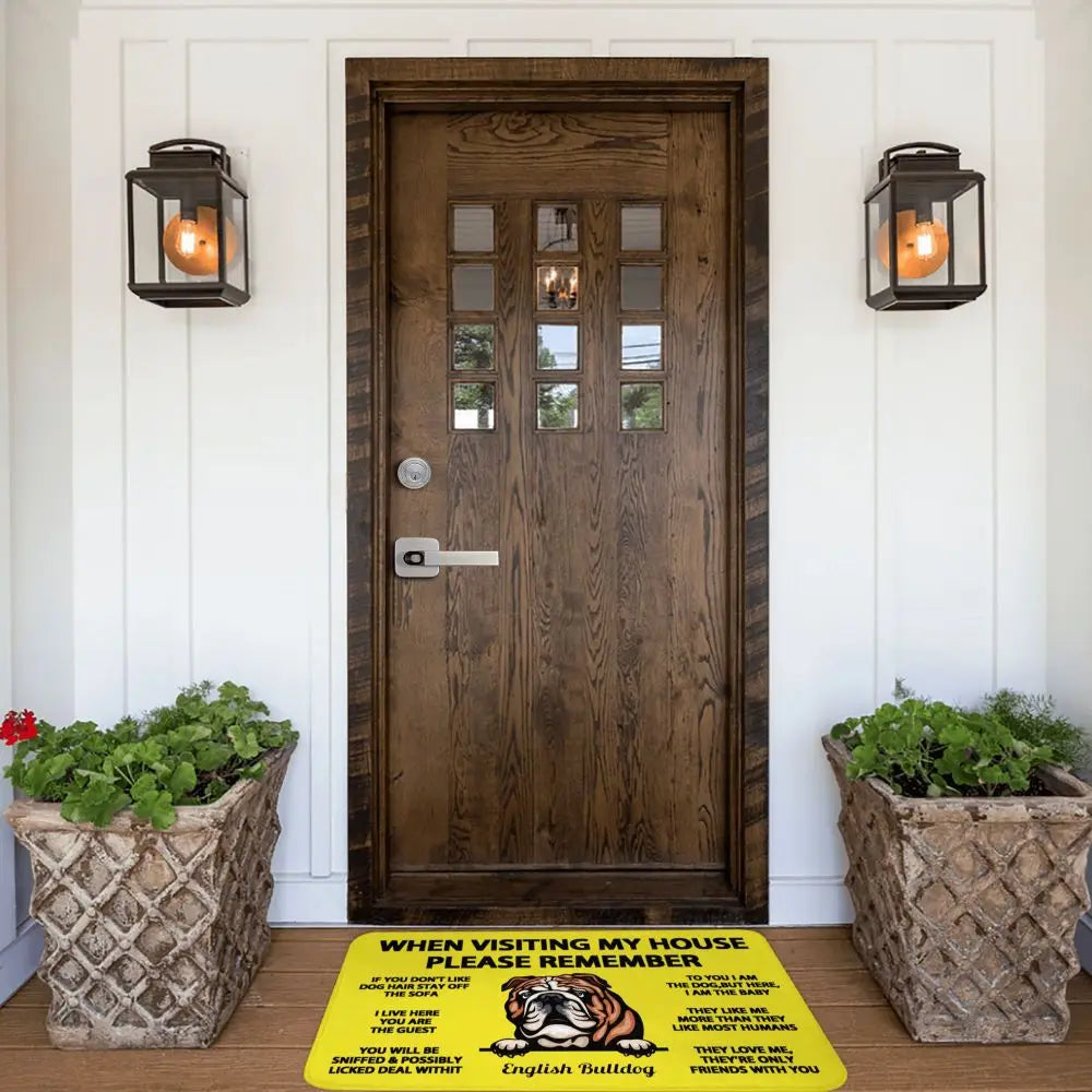 Bulldog Home Rules Doormat