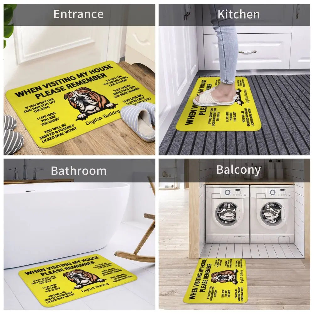 Bulldog Home Rules Doormat