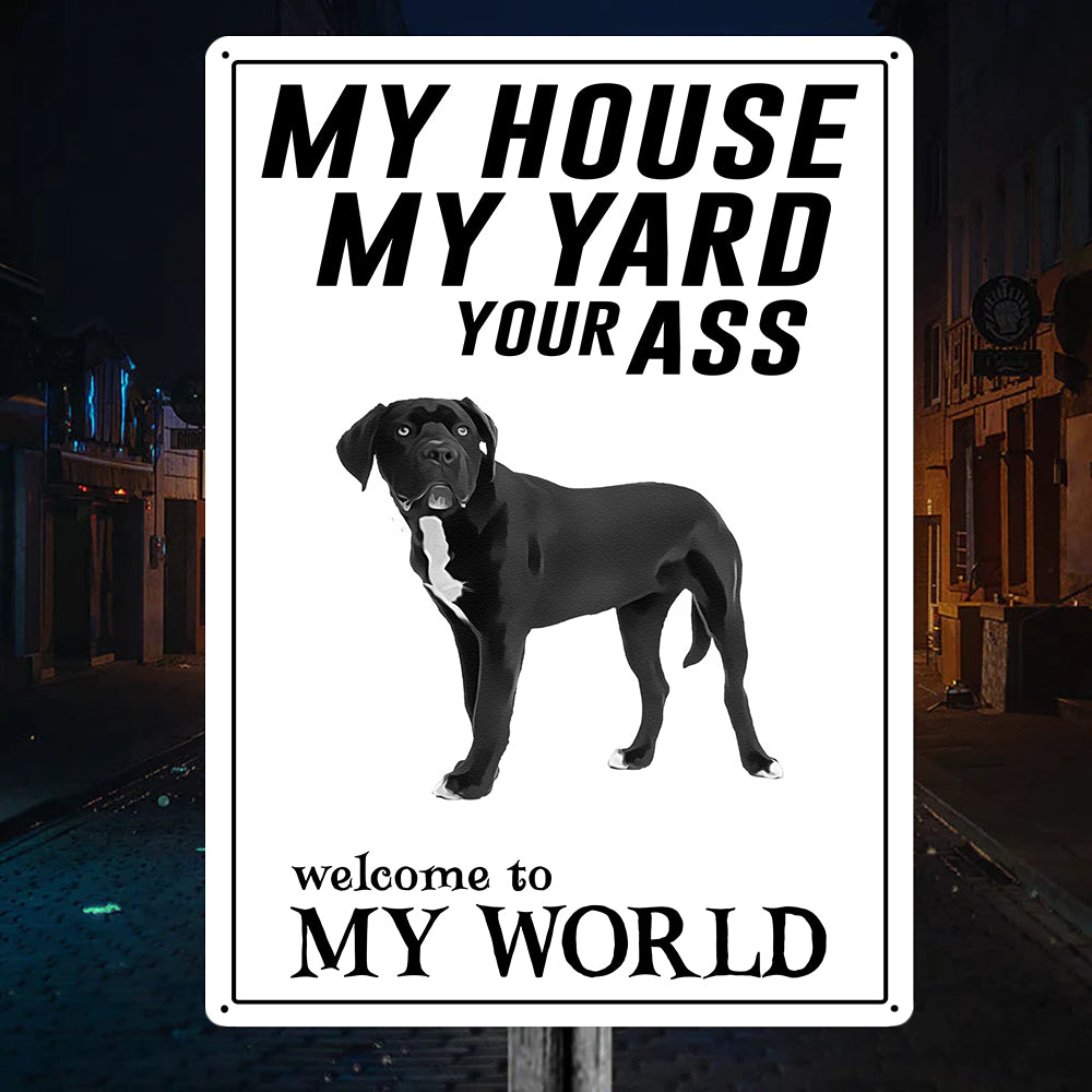 Welcome To Bulldog World Metal Sign