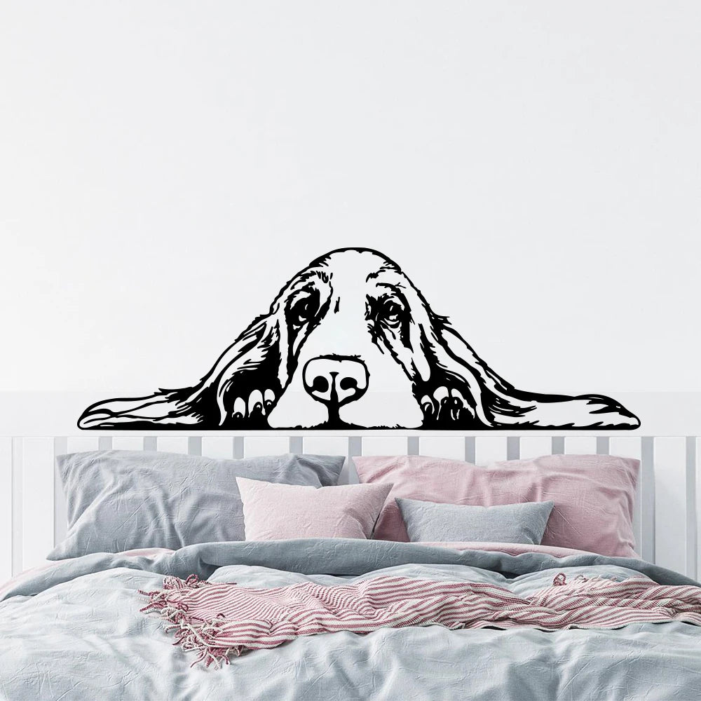 Sleeping Basset Hound Wall Sticker