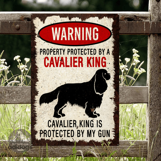 Cavalier Warning Metal Sign