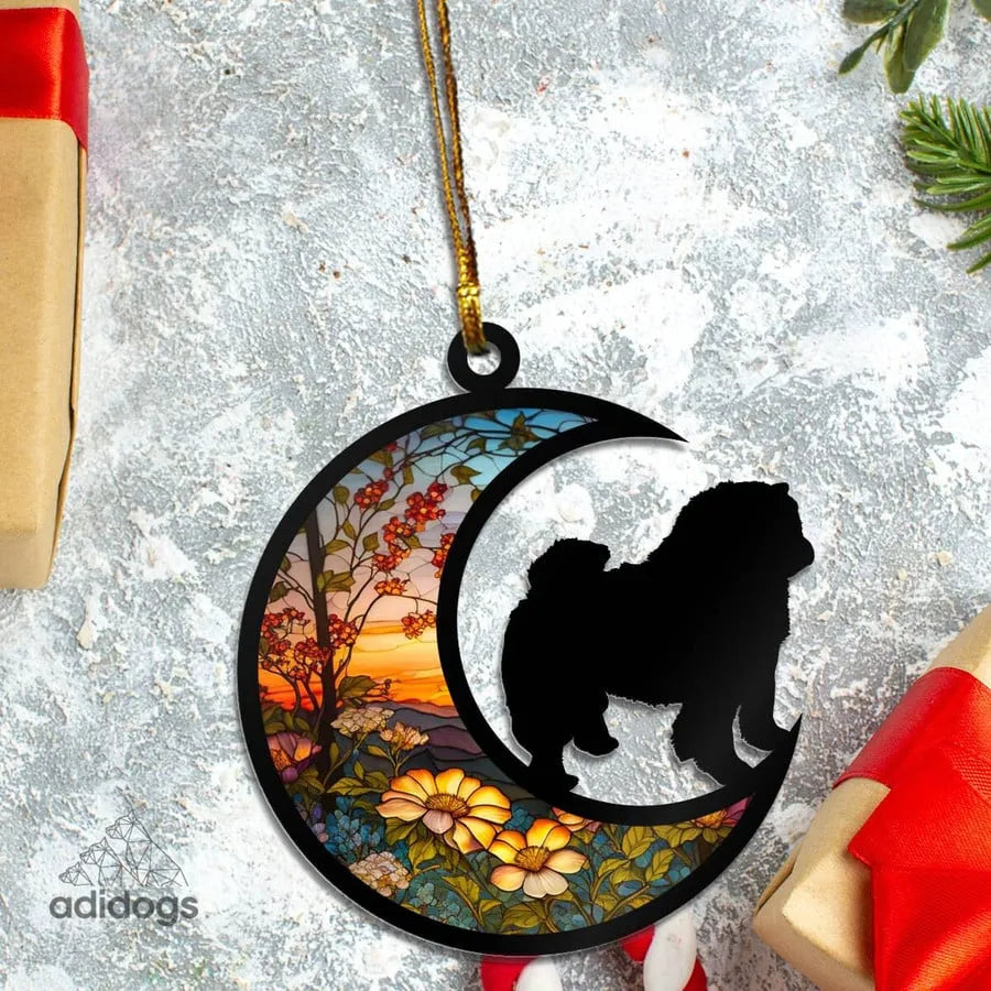 Chow Chow Elegant Floral Ornaments