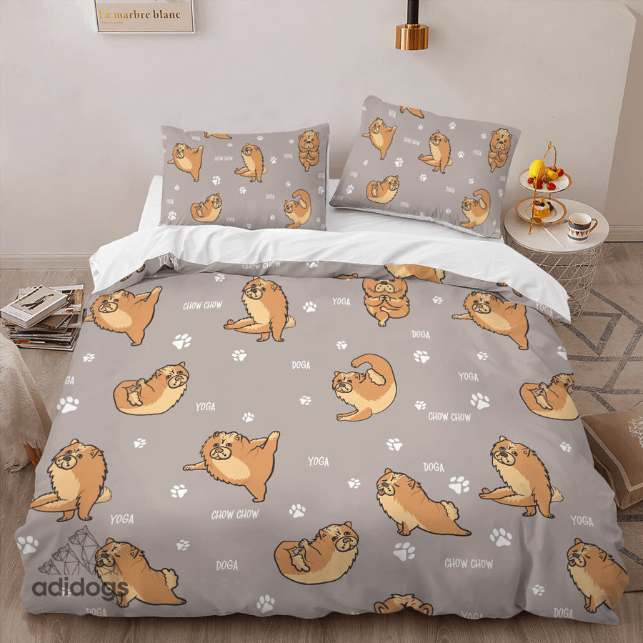 Chow Chow Yoga Bedding Set