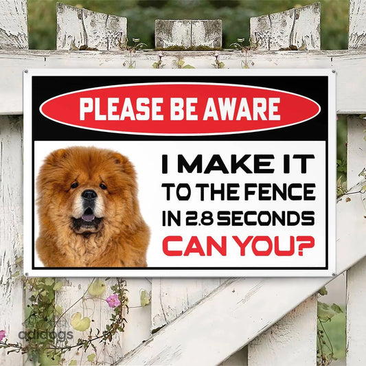 Please Be Aware of Chow Chow Sign