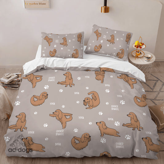 Cocker Spaniel Yoga Bedding Set