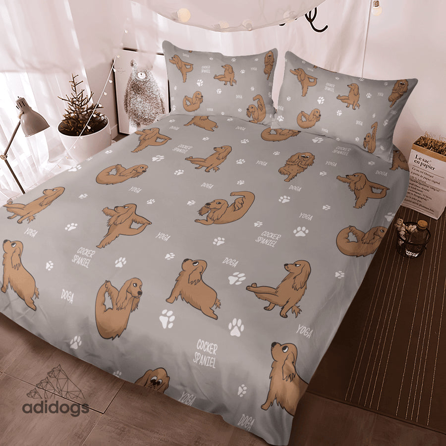 Cocker Spaniel Yoga Bedding Set