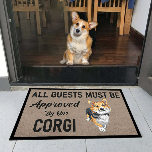 Approved By Corgi Doormat