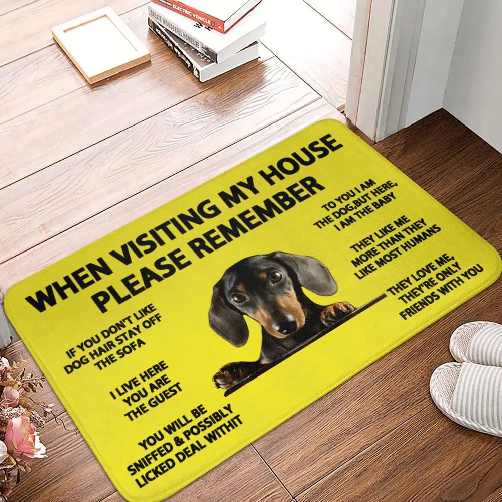 Dachshund Home Rules Doormat