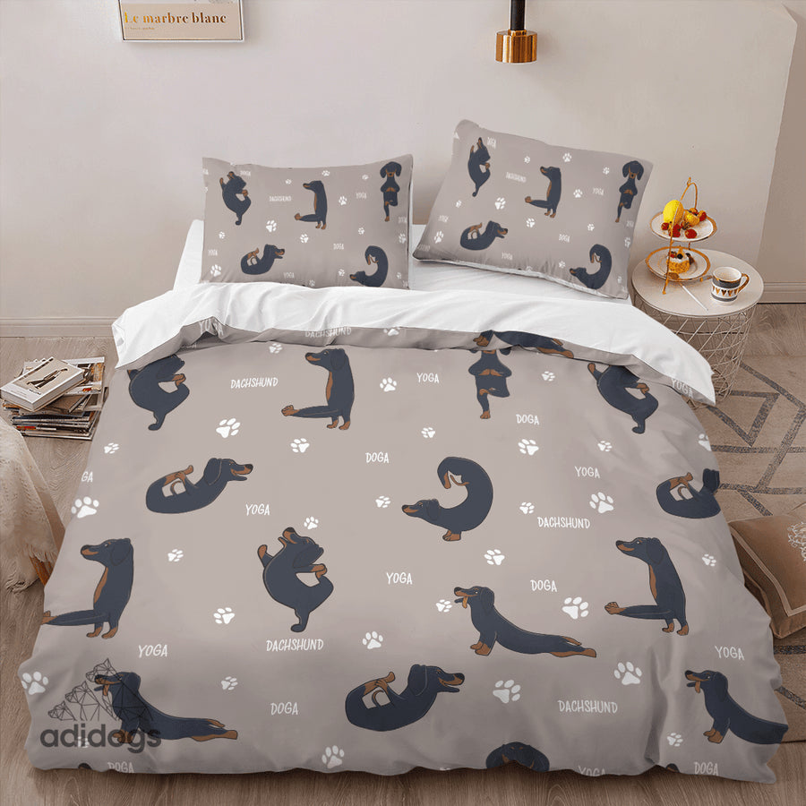 Dachshund Yoga Bedding Set